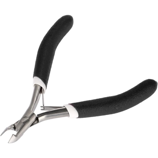 Nagelbandsnyckel i rostfritt stål Sax för död hud Nagelklippare Manikyrverktyg för hemmanagelsalong (svart)