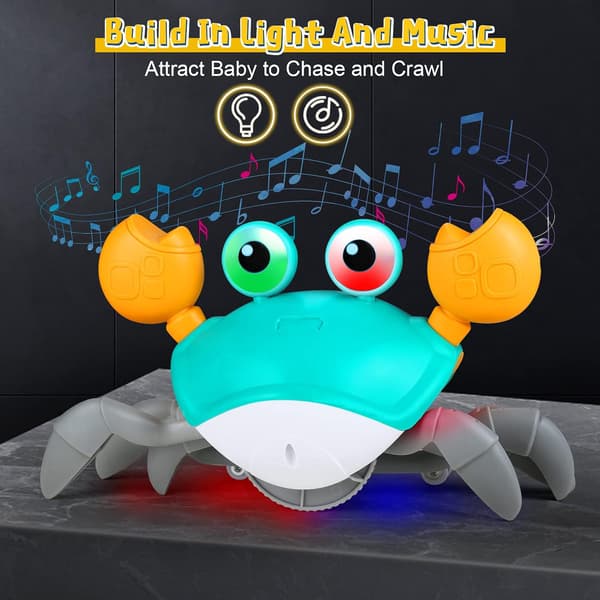 Automatic Obstacle Avoidance Crawling Crab Toys with Music and Lights