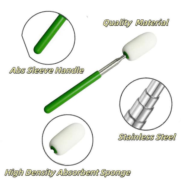 Telescopic Sponge Stick, 3 Adjustable Sponge Rods