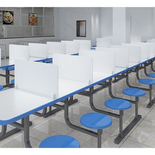 Välilevy Paluu töihin Uusi koulun ruokasali pöytäkone, roiskesuojattu välilevy (50c White 50x30x2cm