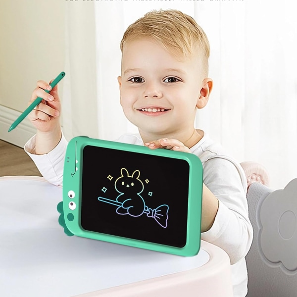 LCD Skrivtavla, 8,5 tum LCD-tavla med Låsfunktion, Suddbart LCD-ritbord, Lättanvänd LCD-skrivplatta för barn 3-7 år