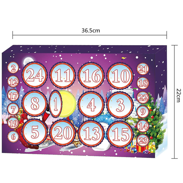 Jul Barnpresent Bubble Gum Crystal Mud 24 Numbers Advent Day Blind Box Nedräkning