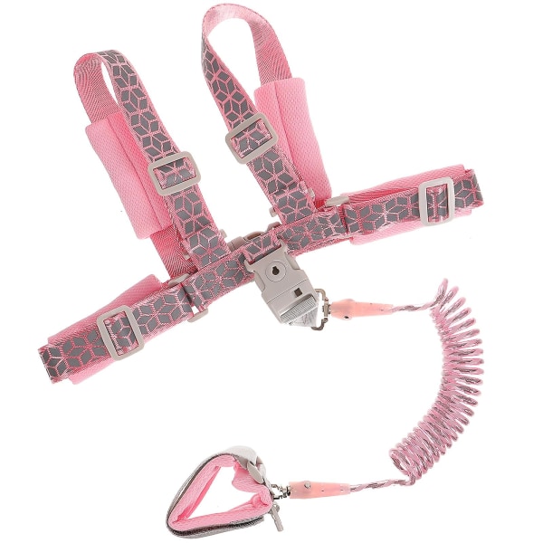 Säkerhetssele Anti-Förlust Sele Toddler Koppel Handledskoppling Dragrep Barn Koppel Barn Säkerhetssele Rosa