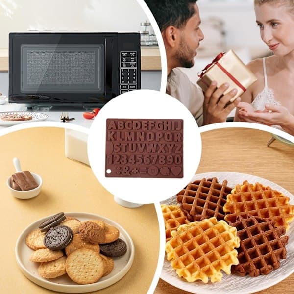 Alfabet silikoneform, bogstavforme og nummer chokoladeforme