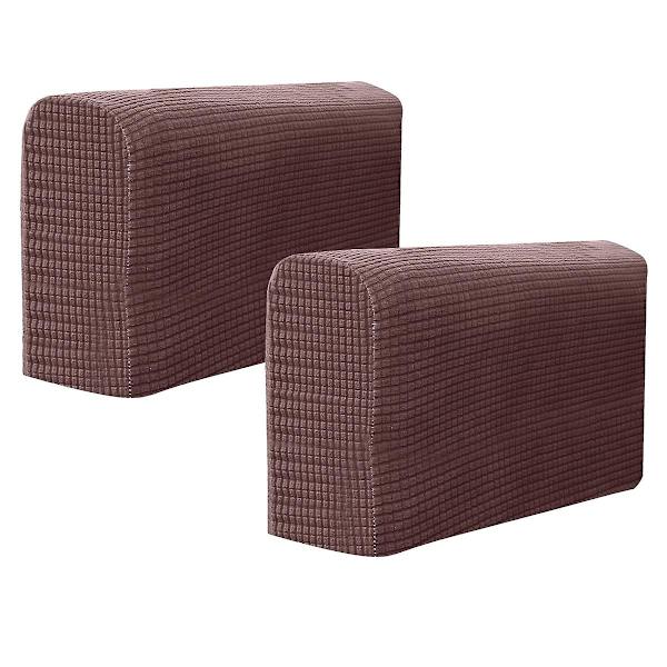 2 stk. Universelle Elastiske Sofa Armlæn Beskyttelsesbetræk Enkle Sofa Sidehåndklæder Beskyttende Klud Til Hjem Kontor (