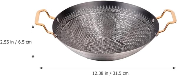 Cooking Pot Stainless Steel Dry Pot 28cm Double Handles Smooth Surface Sturdy Kitchen Hotel Use