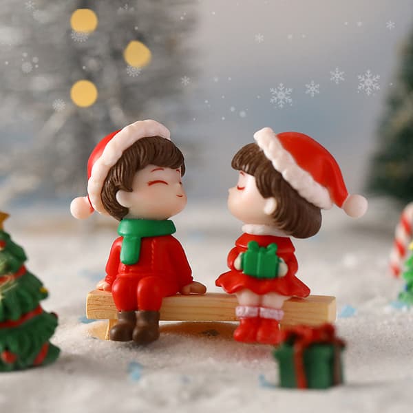 1 Pari e Mini Lovers Pari Minimaalinen maisema DIY-koriste Ch B B