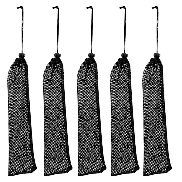 5 kpl Papukaijan syöttölaukkuja Lintujen ruokintavarusteet Nylon-verkkolaukut Puutarhan lintujen syöttölaitteet Lintujen syöttölaukku sukat Musta 40x4cm Black 40x4cm