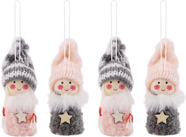 4 st Mini Christmas Tree Elf Doll Ornaments Home Decor