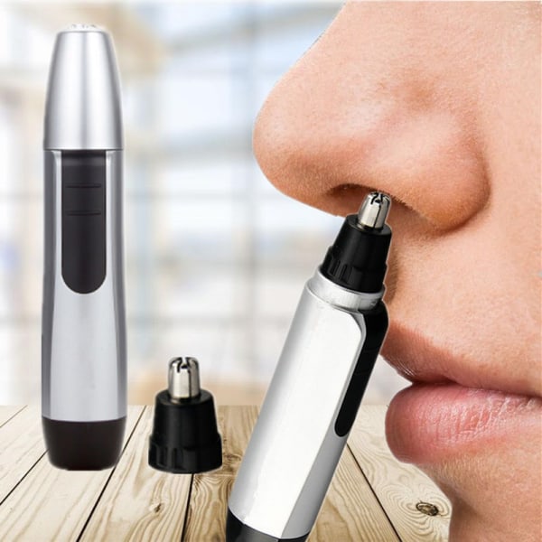 Svart näshårstrimmer 1 st, batteridriven näs- och öronhårtrimmer, näshårstrimmer för män näshårstrimmer för män