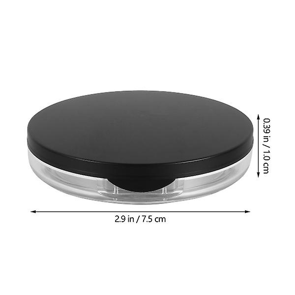 2 st Bärbara Löspuderburkar Kosmetikburk Puderfodral Med 2 st PuffSvart7.5x7.5cm