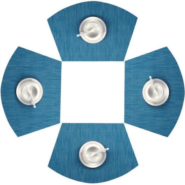 Sininen 4 kpl PVC-tablettien setti - Pestävät - Pyöreille pöydille