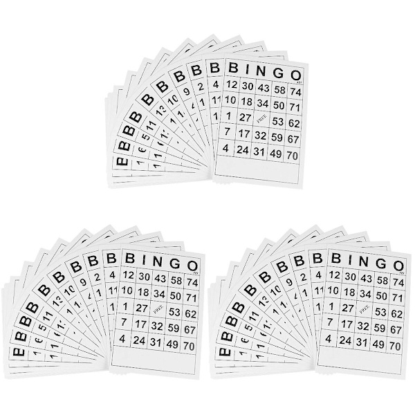 300 stk Bingo Spil Bingo Til Sjov Intellektuel Udvikling Legetøj (hvid) 180 stk 15,5 * 10,5 cm 180 pcs 15.5*10.5cm