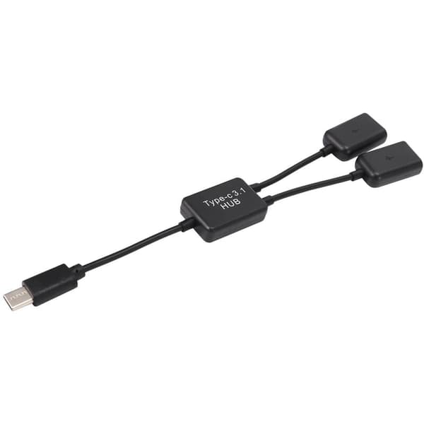 Type C Otg Usb 3.1 Han Til Dobbelt 2.0 Otg Opladningshub 2 Porte Kabel