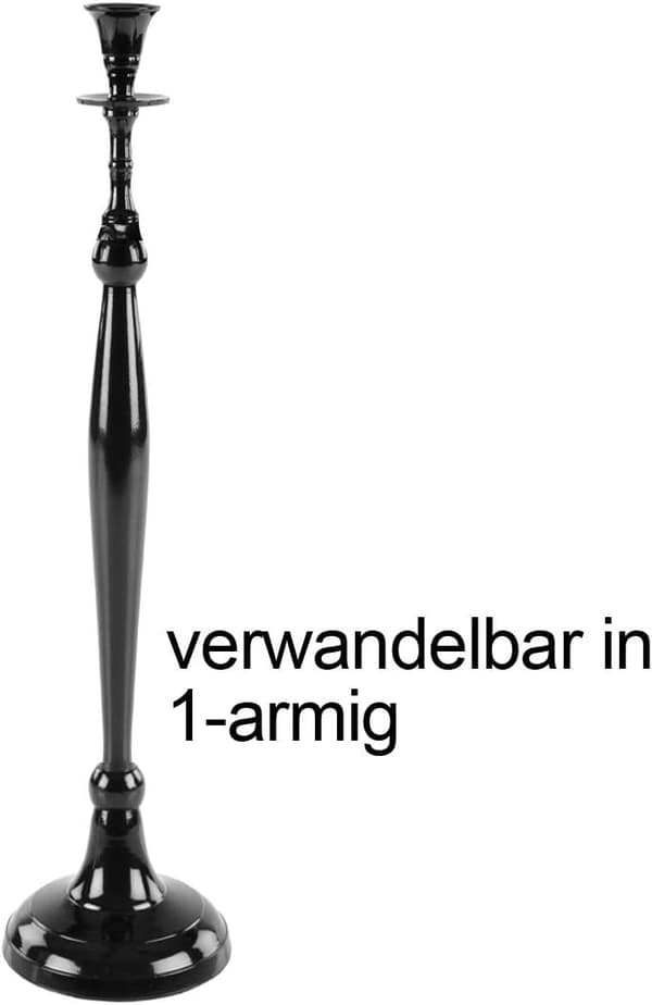 Svarte kandelaberlysestaker - 5-armede lysestaker