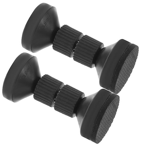 2 stk Justerbare Hodegavl Stopper for Vegg Hodegavl Stabilisatorer Seng Stopper Svart 7.7X4CM