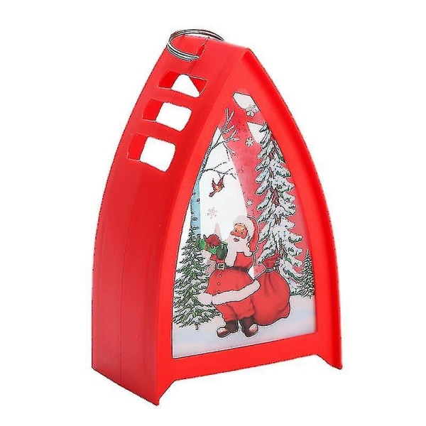 Jule Mini Lanterne Dekorative Led-lys Julenissen Snowman Elg Retro Lampe Jule Dekorative Lykter Med Batterier Julelanterne L