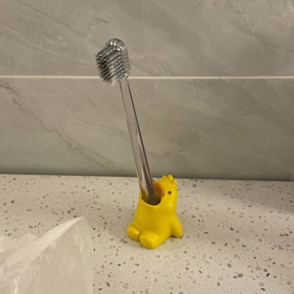 1st söt djurformad elektrisk tandborsthållare - dekorativ ljushållare för koniska ljus - rolig tecknad figur i D