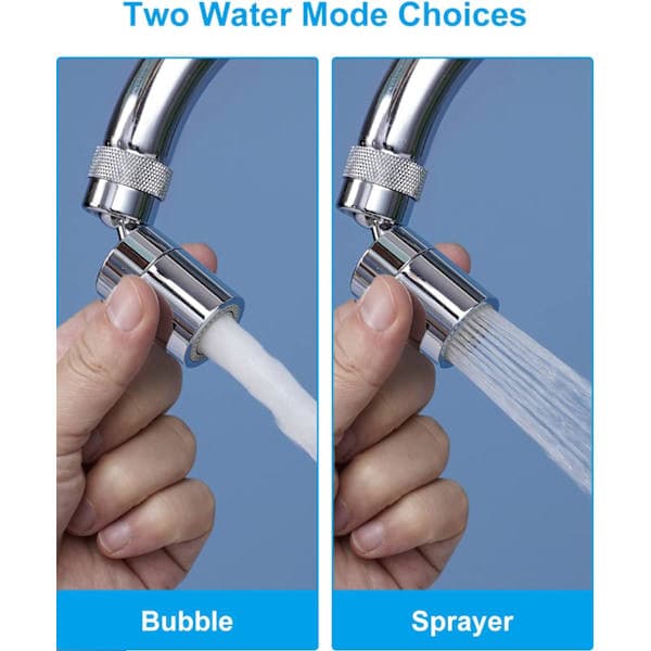 Solid Brass Faucet Nozzle 360 Degree Rotation Angle Dual Functions 24mm Male Thread - Chrome (M24)