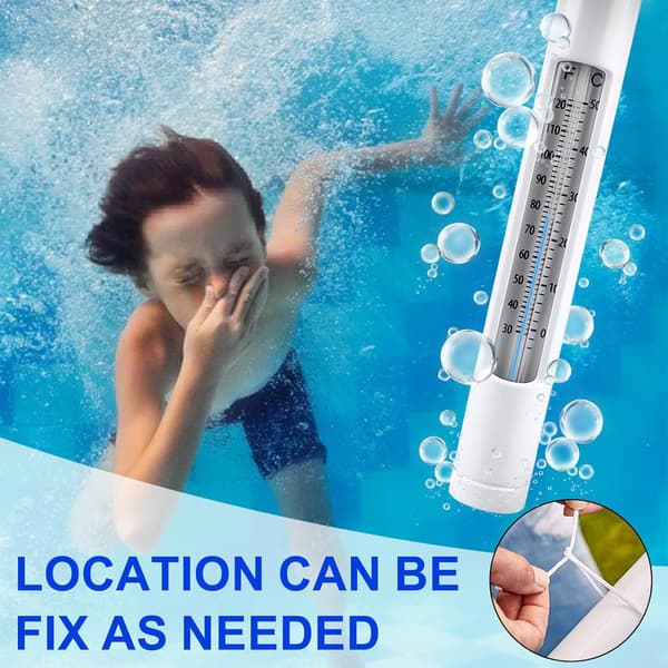 (Gul) Pooltermometer, Flydende Pooltermometer, Splintfri Flydende Pooltermometer til Pool, Spa, Akvarium, Fiskedam og B