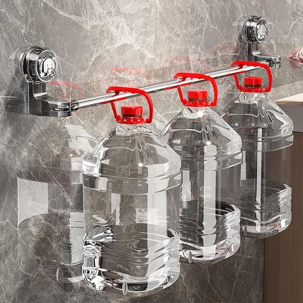 Extendable Corner Towel Holder 30-60cm - Rotating Suction Cup Wall Mount, No Drilling for Bathroom Kitchen Shower
