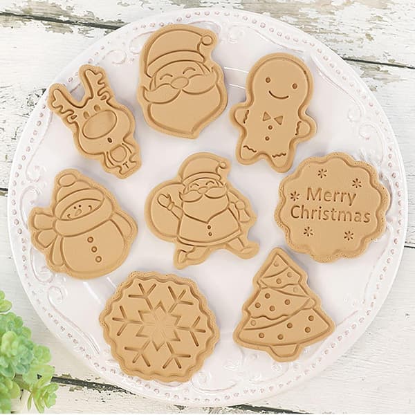 8-delars 3D-pressad julform för pepparkakor - pepparkaksgubbe