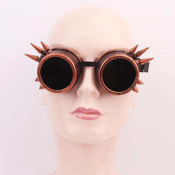 Cyberpunk-briller, Retro, Romantikk, Steampunk, Piggtråd, Gummibånd, Karneval, Halloween, Mardi Gras, Temafest, 2 stk