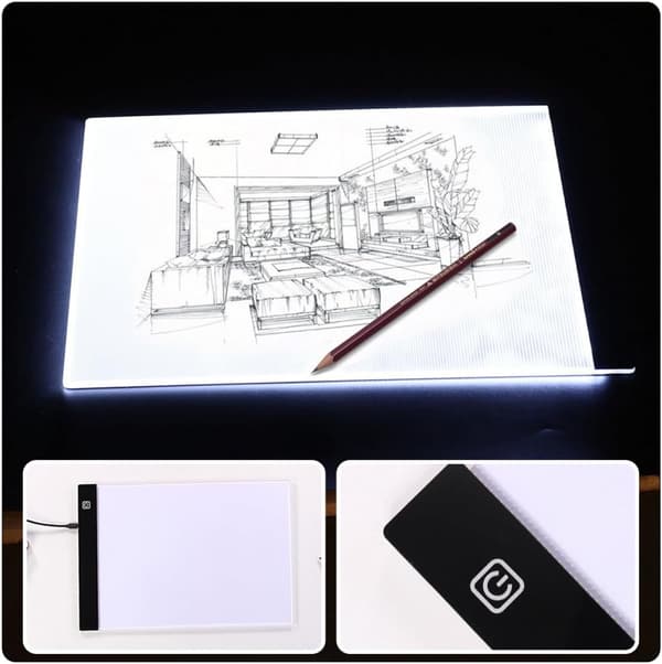 A5 LED Drawing Board with USB Cable, Portable Copy Pad for Artists