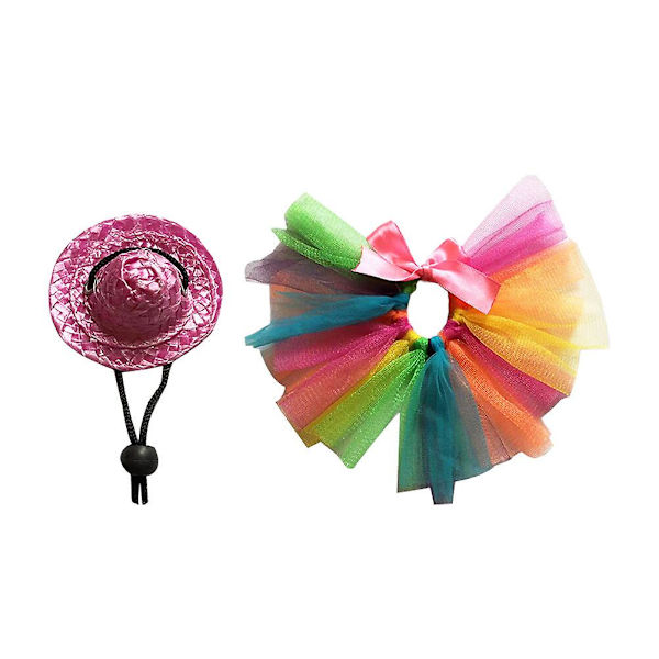 Ödla Tillbehör Ödla Cosplay Rekvisita Ödla Kläder Skäggagam Outfit Skäggagam Hatt Färgglad 30x7.5cm