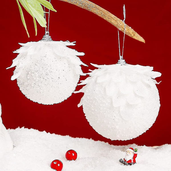 Julgranskulor Ornament för Julgran, Osplitterliga Julgransplast Hängande Kulor Dekoration 3st