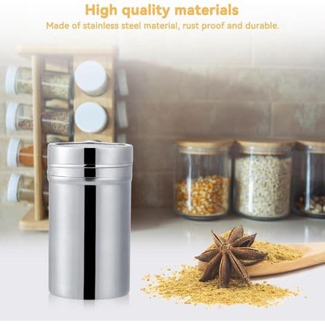 Icing Shaker, Icing Shaker, Cocoa Shaker, Stainless Steel Spice Shaker, Chocolate Sieve, Icing Jar, Cocoa Sieve