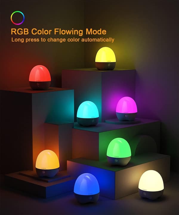 Bevægelsessensor Natlampe, Genopladelig Bordlampe, Multifunktionel