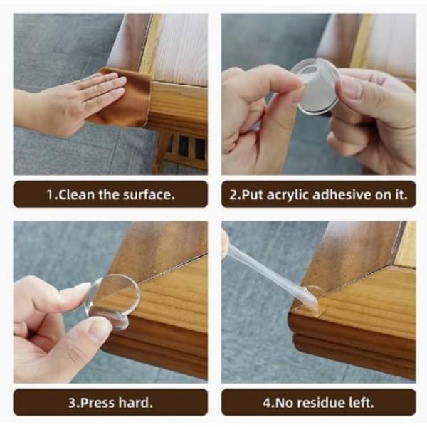 10-pack transparenta premium hörnskydd och kantskydd