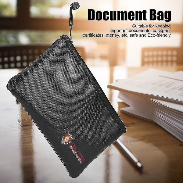 Brandsikker dokumentpose Brandsikker vandtæt konvolutpose til paspengefiler 27 cm X 16 cm 27cm X 16cm
