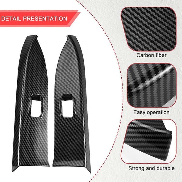 for Mitsubishi Pajero 2007-2019 Car Inner Window Lift Switch Button Panel Cover Trim Frame Decorative