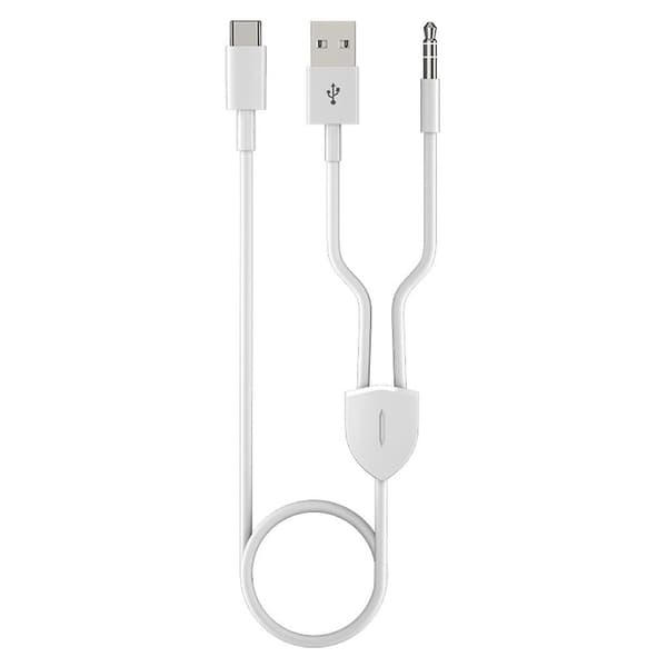 1 stk. 2-i-1 Type C til USB A 3,5 mm AUX-kabel HiFi lydkvalitet til bilhøjttalere