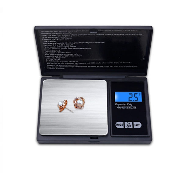 Digital Scale 0.01g - 200g Pocket Scale Digital Scale incl. Batteries Silver grey Silver grey Silvergrå Silver grey