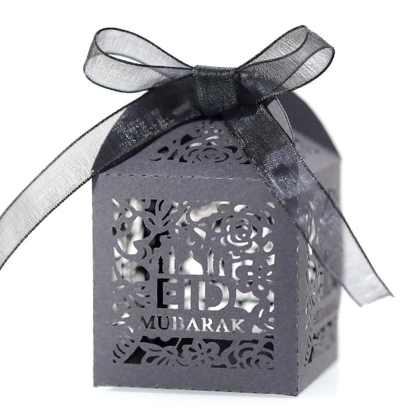 100 st Candy Box Ihålig Ros Ramadan Presentask Black