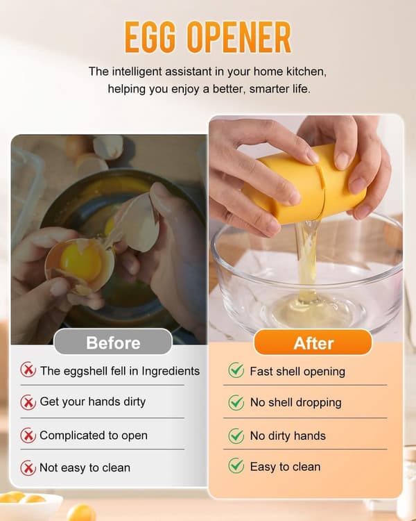 Egg Cracker - 3 Pieces - Egg Slicer - Stainless Steel - Egg Shell Opener - Egg Head Cutter - Egg Topper - Egg Decanter - Egg Slicer ...