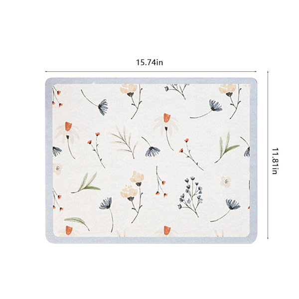 Astian kuivausmatto keittiön työtasolle 15.7x11.8in, Imuva Suede-astianpesualusta liukumattoman kumipinnan kanssa
