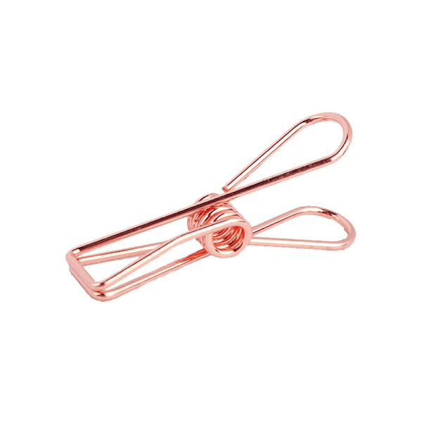 Pakke med 15 Rosenguld-grøn-sort - Små Metalclips Multifunktionelle Nytteklips - Metaltråd Hul Ud Multifunktionelle Nytteklips