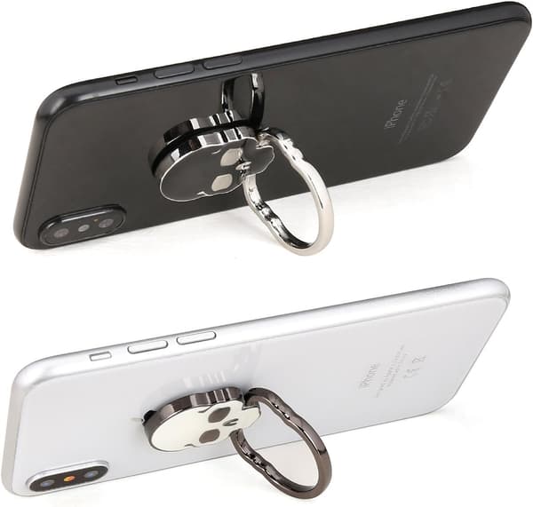 Mobiltelefon Ringgrepp, 2-pack, 360° Justerbar Ringhållare, Fi