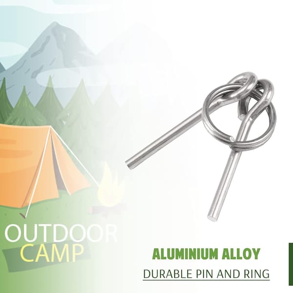 Tältpinne & Ringbyte, Tältstångskopplingar, Aluminium Tältstångsringar, Tältstångstillbehör 5-pack