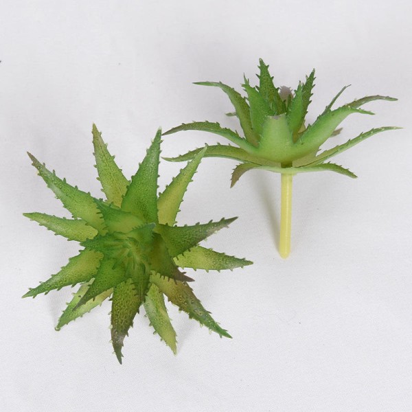 Set med 4 mini-assorterade konstgjorda suckulenta falska växter i moderna vita texturerade keramiska växtkrukor