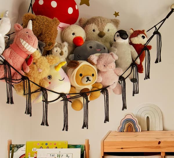 Black Stuffed Toy Net or Hammock, Stuffed Toy Hammock Storage