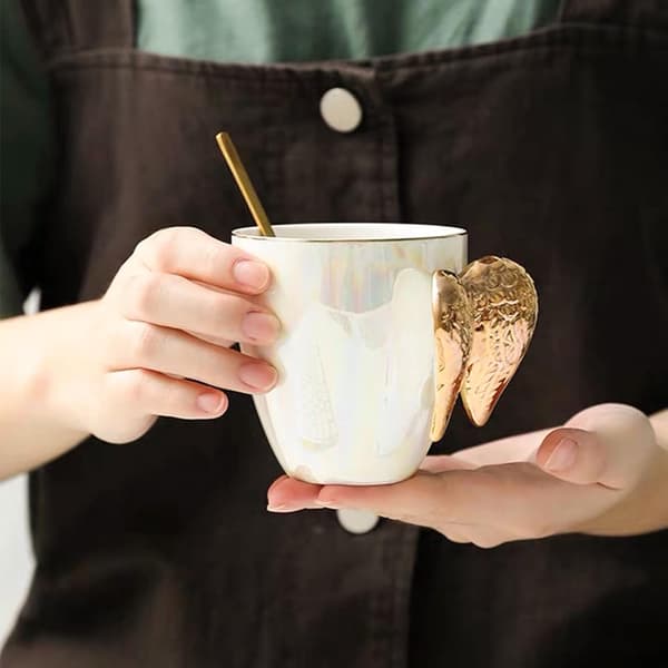 Ceramic Coffee Mug 220ml White Multifunctional Trendy Creative Home Drink
