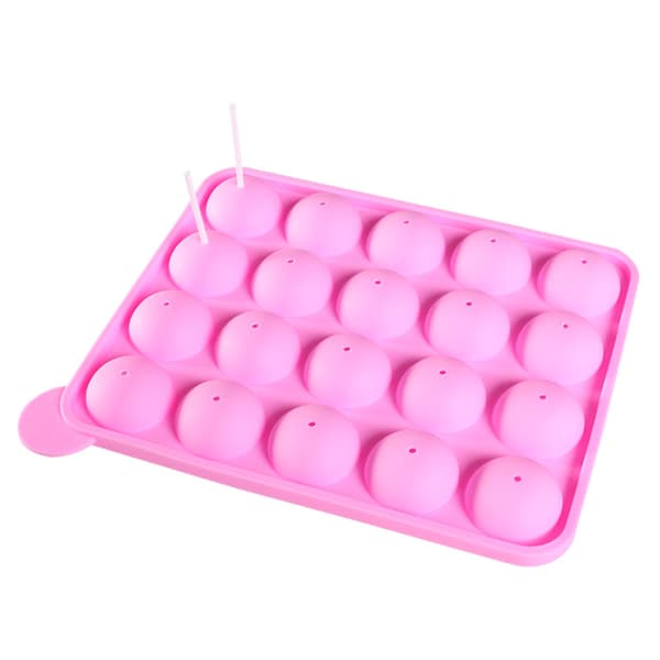 20 hullers silikoneform til cake pops, pink