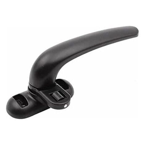Lockable handle for door and window, window lock in black, Starlight brand.