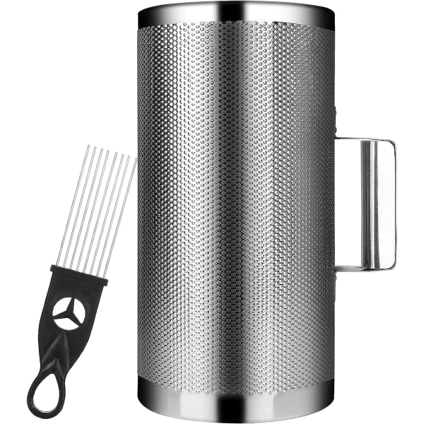 12 x 6 Inch Stainless Steel Metal Shaker with Scraper Musical Instruments Latin Percussion Instrument