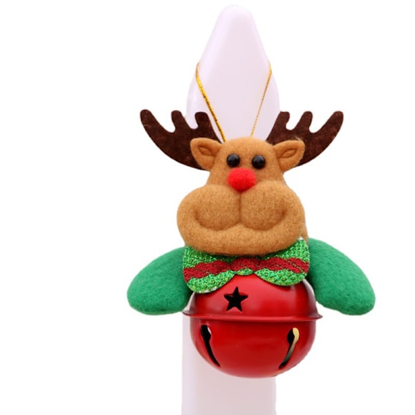 4 st julgransdekorationer Santa Snögubbe Älg Björndockor Klocka Hängande Ornament för Jul Hemfest Dekoration